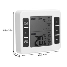 Bewinner Refrigerator Temperature Alarm, Wireless Digital LCD Monitor, Freezer Alarm with °C/°F Conversion, for Kitchen & Home, Fridge Alarm, Temperature Control, Easy Monitoring (1 Unit)