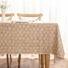 Heavy Duty Vinyl Tablecloth with Flannel Backing Waterproof Oil-Proof PVC