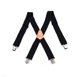 Barnwell Black Trouser Braces Suspenders Heavy Duty Metal Clips 50mm Wide Adjustable Elastic Work