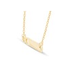 Aria Jewels Minimalistic Infinity Bar Pendant Necklace In 14k Yellow