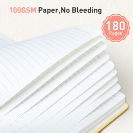 Umriox A5 Notebook, 180 Pages Lined Spiral Notebook,100GSM College Ruled Paper with Inner Pocket, Ruler, Bookmark for Women Men Work Office School, 14.5 x 21.4cm- Purple