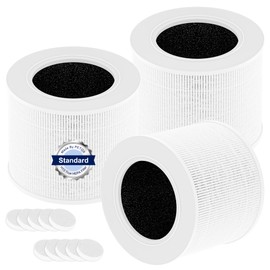 Core Mini Replacement Filter for LEVOIT Core Mini Air Purifier, 3-in-1 H13 True HEPA and Activated Carbon Filter, Core Mini-RF, White, 3 Pack and 10 Fragrance Sponge