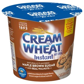 Cream of Wheat Instant Hot Cereal To-Go Cups, Maple Brown Sugar Walnut, 2.29 Ounce