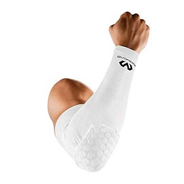 McDavid Elbow and Arm Compression Sleeve with HEX padding. For Basketball, Football, Baseball and more. Knit Airflow and UV Protection.