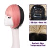 Clip in Bangs Straight mixed colour Fringe Hair Patch Synthetic