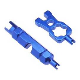 YINETTECH 2PCS Valve Core Remover Tool for Schrader Presta Aluminium Alloy Valve Extender Tire Repair Tool Valve Wrench for Bike Car Bicycle Motorcyle Tyre