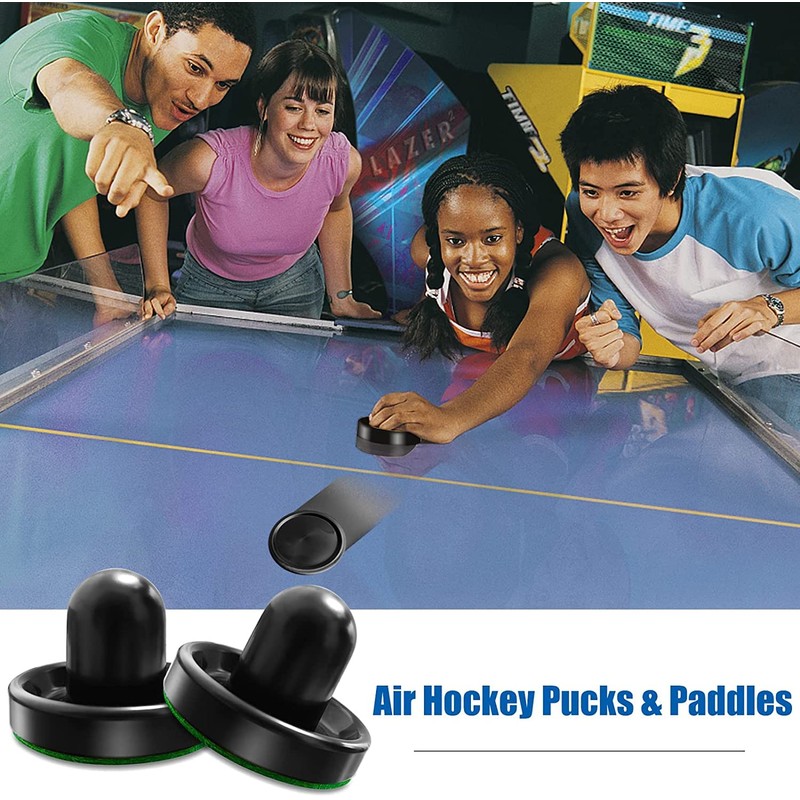 Air Hockey Pushers, 2 Pcs 60mm Air Hockey Table Felt