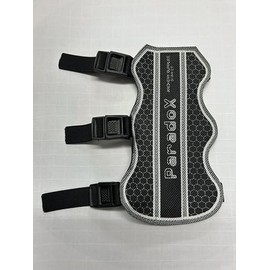 ASD Archery Arm Guard. Single, 3 strap. Grey. 18cm x 8cm