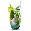 Impulse Nassau Highball, Clear/Aqua, Set of 4