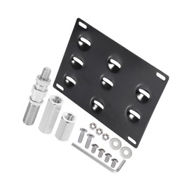 Motoforti Car Front Bumper Tow Hook License Plate Mount Bracket Holder Set for Mazda MX-5 Miata 2006-2008 Long-Lasting