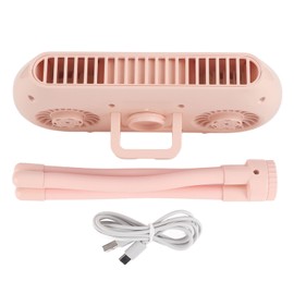 Mini Handheld Stroller Fan DC5V 4 Levels Adjustment USB Rechargeable Quiet Octopus Bladeless Fan with Detachable Bracket