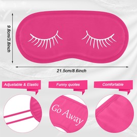 Eurzom 20 Pieces Funny Eye Sleeping Mask Bulk with Adjustable Strap Blackout Eye Sleep Mask for Night Blindfold Cover for Women Men(Rose Red)