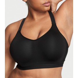 Victoria's Secret Women's VSX Incredible Plunge Sports Bra, High Impact Underwire, Black, 38C