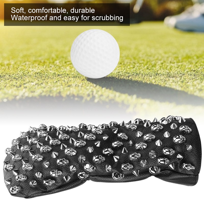 PU Waterproof Golf Putter Cover Club Protection Headcover Supplies Skull
