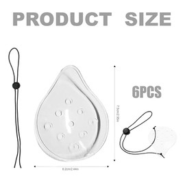 Vierone Eye Shield After Cataract Surgery 6 PCS Ventilation Transparent Eye Mask Eye Shield After Surgery Plastic Porous Transparent Eye Patch for Eye Surgery Covering Breathable After Surgery