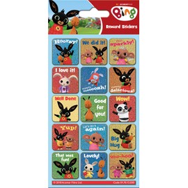 Paper Projects 01.70.06.038 Bing Bunny Sparkly Reusable Reward Sticker Pack, 19.5cm x 9.5cm