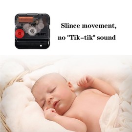 Aloneaka 2 Pieces Silent Clock Movement Mechanism Long and Short Shaft with 6 Different Pairs of Hands DIY Clock Repair Parts Motor Replacemen