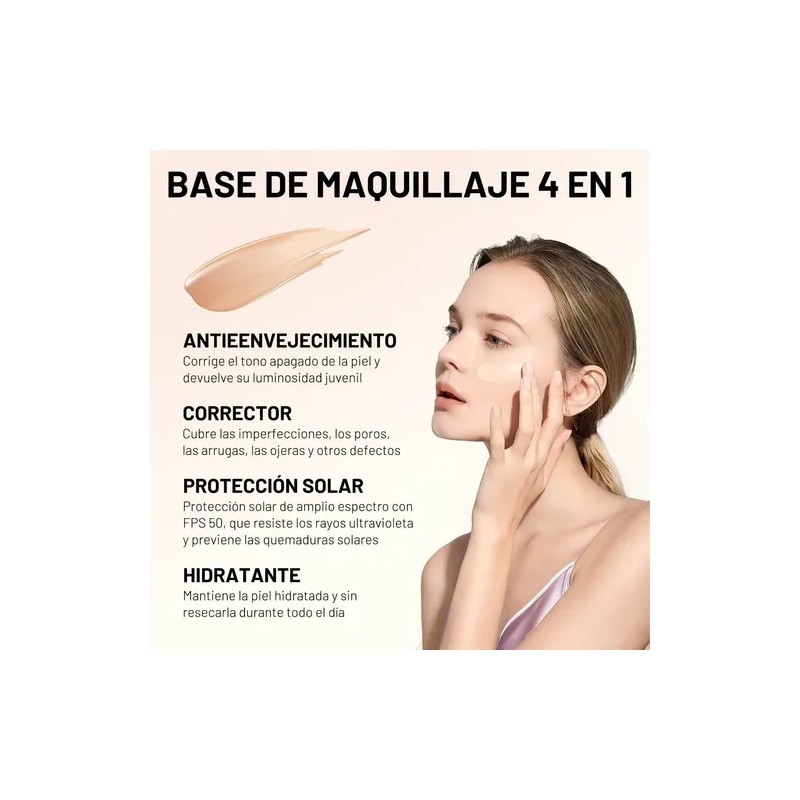1 Bio Foundation 4 En 1 Base Hidratante Que Cambia