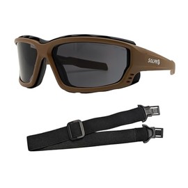 SOL PRO Anti-Fog Safety Motorcycle Riding Sunglasses Foam padded Goggle, Dustproof, Windproof, Hunting, Hiking, Golfing (Brown, Smoke)