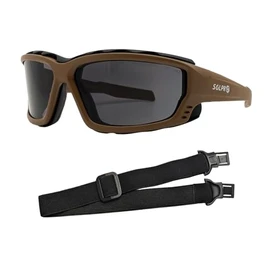 SOL PRO Anti-Fog Safety Motorcycle Riding Sunglasses Foam padded Goggle, Dustproof, Windproof, Hunting, Hiking, Golfing (Brown, Smoke)