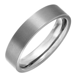 Theia Titanium Flat Court Shape Matt 5mm Ring - Size R