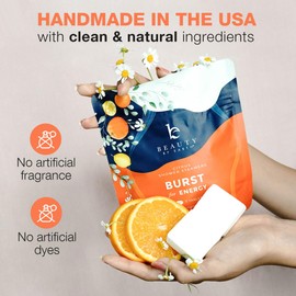 Shower Steamers Aromatherapy - USA Made with Natural Ingredients & Citrus Essential Oil, Long Lasting Shower Bombs for Energy Boost, Gift Set for Women & Men, Spa Gifts & Shower Accessorie