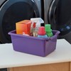 ECR4Kids Scoop Front Storage Bin, Multipurpose Organization, Purple, 30-Piece