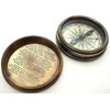 Antique Robert Frost Poem Compass-Pocket Compass w Leather Case