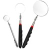 3 Pieces Telescoping Inspection Mirror Set Round Mirror Adjustable Inspection