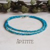 Unbranded Natural Apatite 3mm Gemstone Beads Dainty Choker Minimalist Crystal
