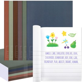 Henoyso 12 Pcs Primary Composition Notebook K-2 9 3/4 x 7 1/2 Inch Primary Journal Blank Writing Book for Kid to Write Draw and Journal 60 Page Notebook Back to School Supplies (Boho Color)