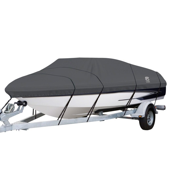 Classic Accessories StormPro Heavy-Duty Boat Cover, Fits boats 22 ft - 24 ft long x 116 in wide