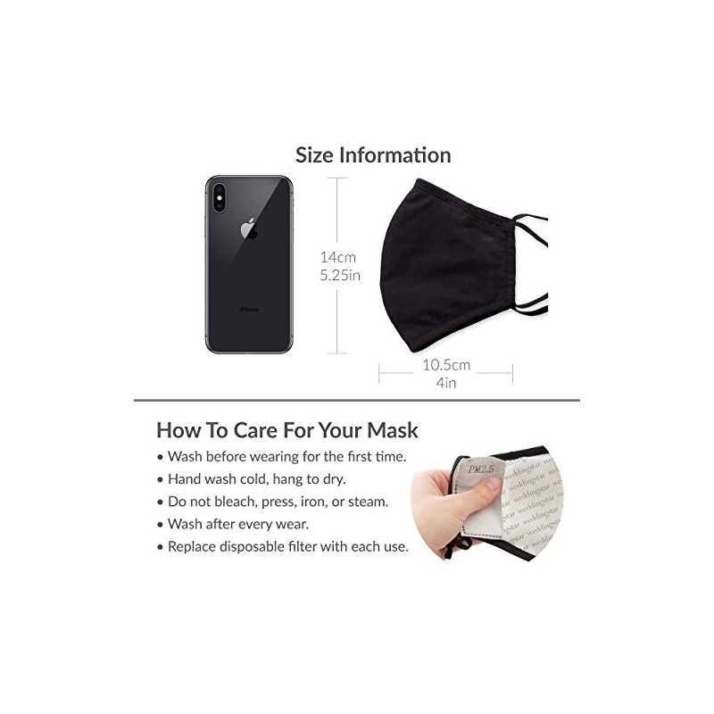 weddingstar 3 Pack Adult Washable Cloth Face Mask Reusable and