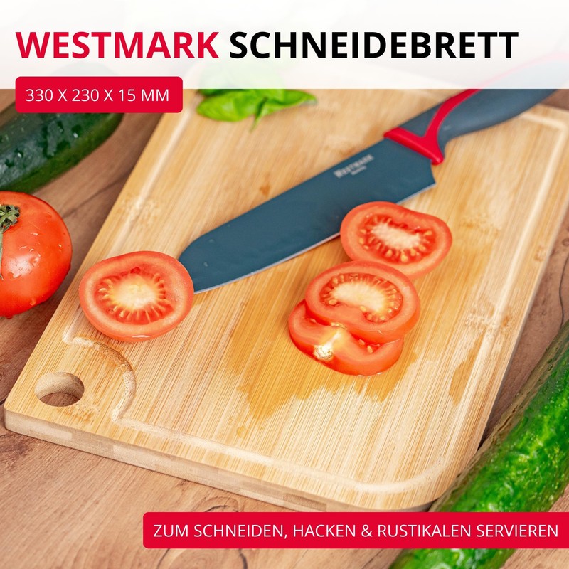 Westmark Bamboo Chopping Board - High Quality Chopping Mat with