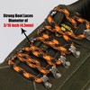 PTERYBIRD Black Orange Heavy Duty Boot Laces,2 Pairs 3/16" Thick