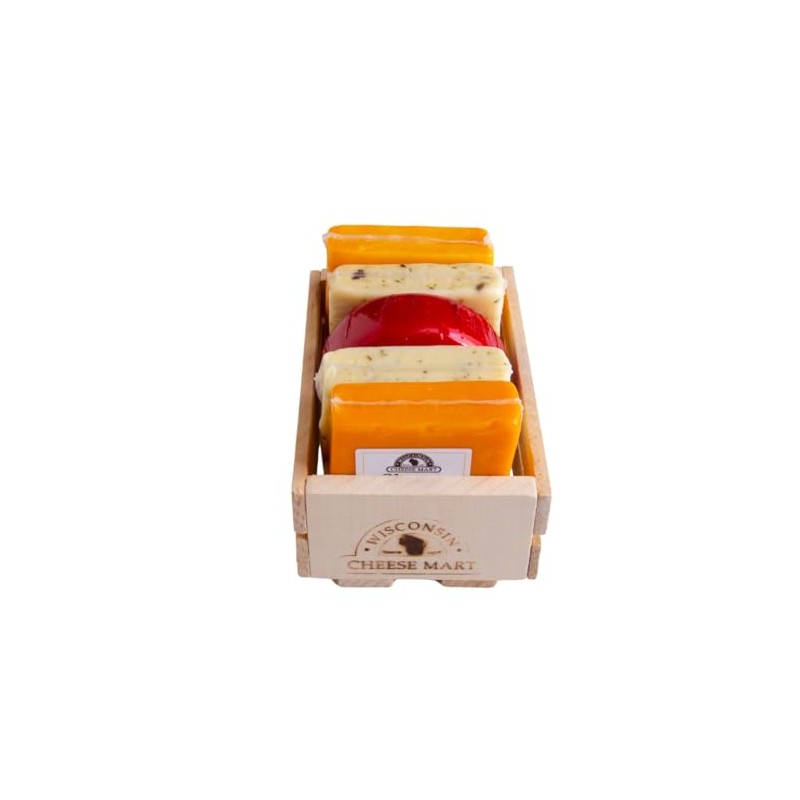 Wisconsin Nibbler Jack Cheese Gift Crate | Authentic Gourmet Wisconsin