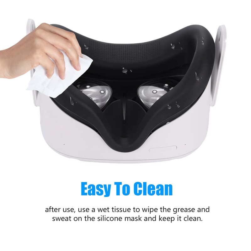 4Pcs VR Silicone Face Pad Replacement for Meta/Oculus Quest 2