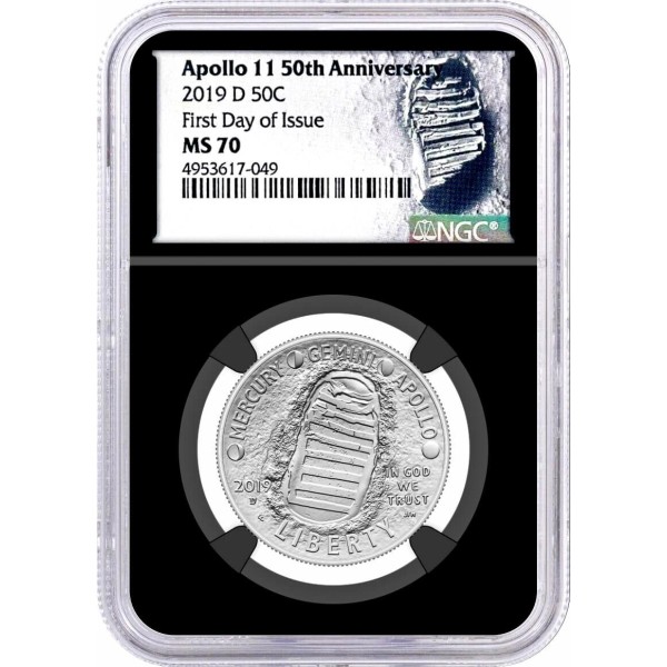 2019 D 50C Apollo 11 50th Anniversary Half Dollar NGC