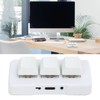 White Mini 3 Key Keypad ABS Bluetooth Receiver USB Comfortable
