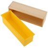 ZOENHOU 3PCS 42oz Soap Molds, Yellow Flexible Rectangular Silicone Soap