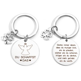 Lucky Charm Keyring Guardian Angel Gifts for Colleagues Courage Children Health Gift Guardian Angel, Angel-1