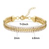 CARITATE Tennis Bracelets for Women Men: 7 inch Stainless Steel