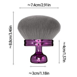 1Pcs Large Body Self Tanner Makeup Brush,Brush for Body And Face Sunscreen Applicator for Powder Blush, Foundation & Bronzer, Self Tan Applicator for Face, Legs & Back (Purple)