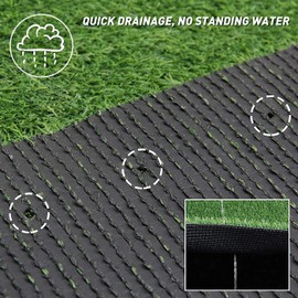 ALTRUISTIC Green Artificial Grass Turf Mat 3FTX13FT,Fake Grass Carpet Lawn Landscape Garden Yard Outdoor Rugs, 0.7 inch Pile Height Rubber Backed with Drainage Holes
