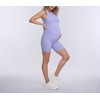 Motherhood Maternity Women's Ribbed Crop Racerback Pregnancy Workout Tank Top,