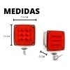 Par Plafon 24 Led Direccional Cuadrada Gel Estrobo 12-24v