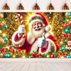 BlissYard Christmas Banner Backdrop Santa Claus Jolly St Nick Holding