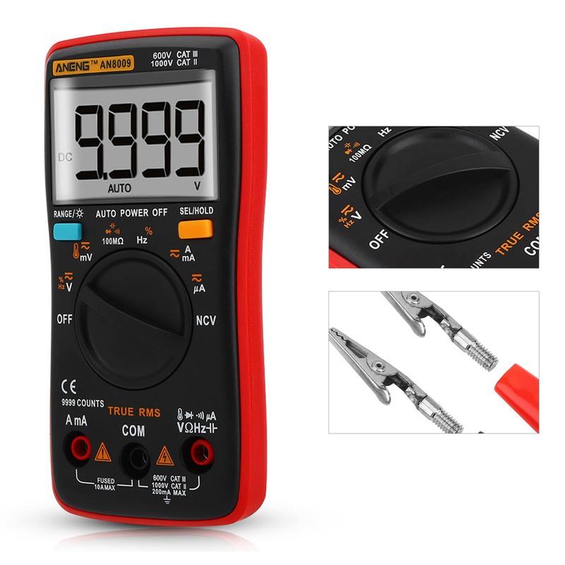 ANENG AN8009 Digital Multimeter Auto Range True RMS AC/DC Voltage