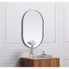 Elegant Decor Asha 20x30" Oval Modern MDF Wood/Iron Mirror in