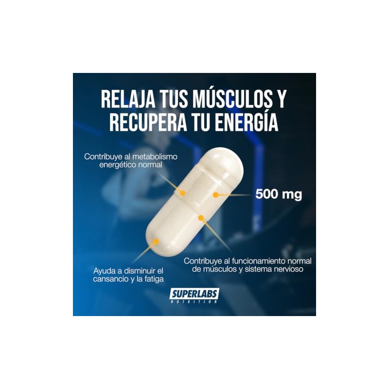 SUPERLABS NUTRITION CITRATO DE MAGNESIO 500MG 100 CAPSULAS